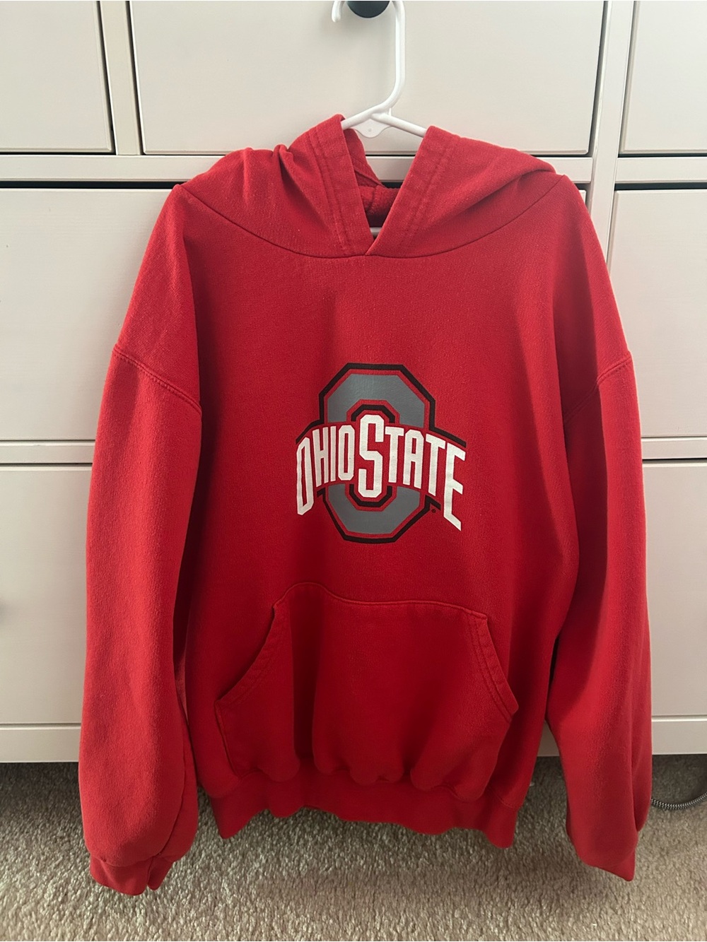 Champion Red Ohio State Hooded Sweatshirt